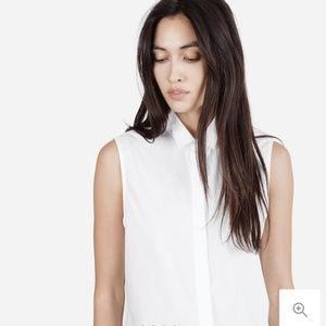Everlane Poplin Sleeveless Shirt /Sz M